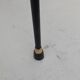 Black metal chair and yellow imitation leather seat