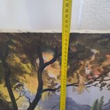 Painting on canvas signed Mosan