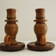 2 bougeoirs en bois