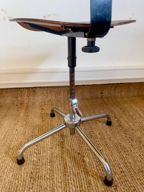 Chaise d’atelier industrielle Stella