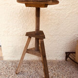 Vintage wood workshop stool