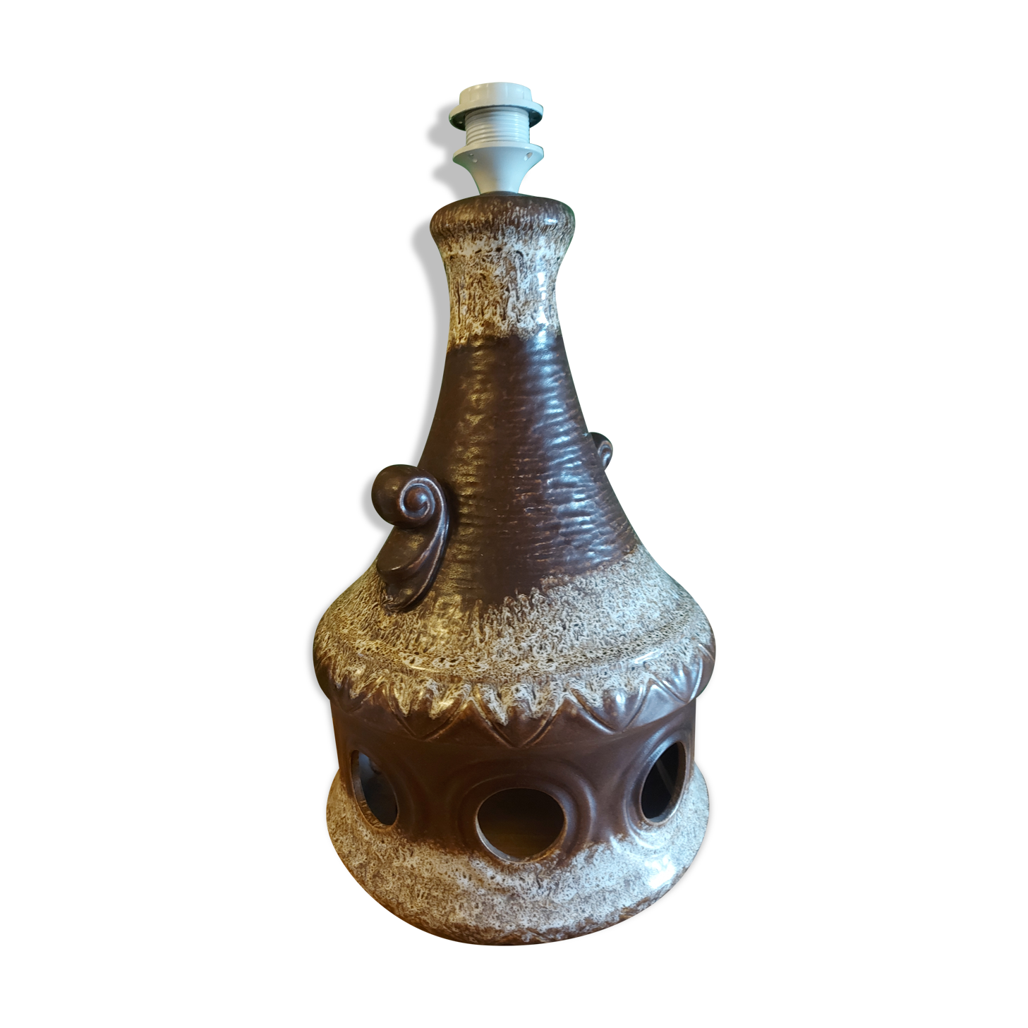 Large vintage ceramic lamp stand70'S