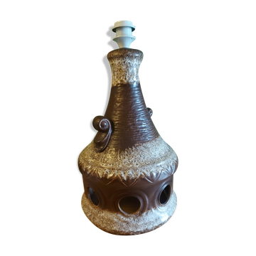 Pied de lampe en céramique vintage 70