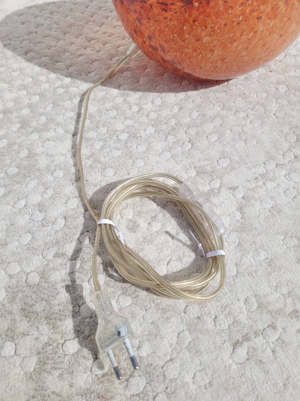 Bruno Evrard blown glass ball lamp