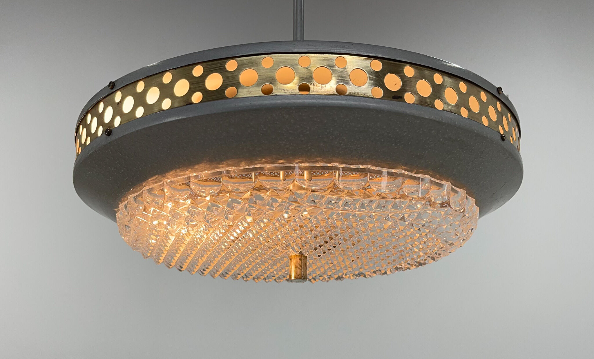 Space age metal pendant by Ludib Bratislava, Czechoslovakia, 1960's