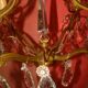 crystal chandelier type with a 4-arm light cage