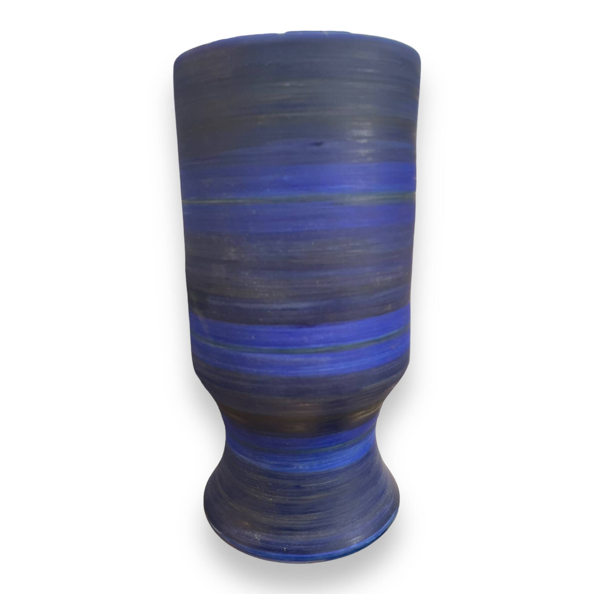 Georges Cueille Blue Vase with Rotating Decor