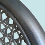Vintage black rattan headboard 142cm