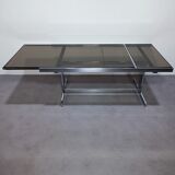 Extendable chrome dining table