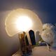 Frosted glass shell wall light, art deco style