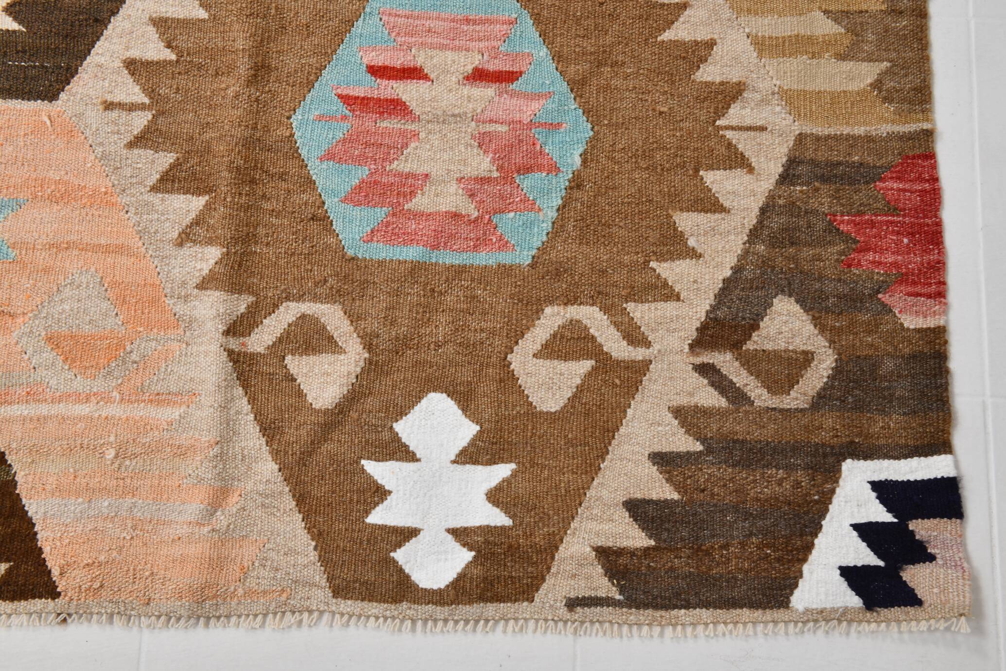 Large Multicolor Vintage Kilim Rug, 296x393Cm