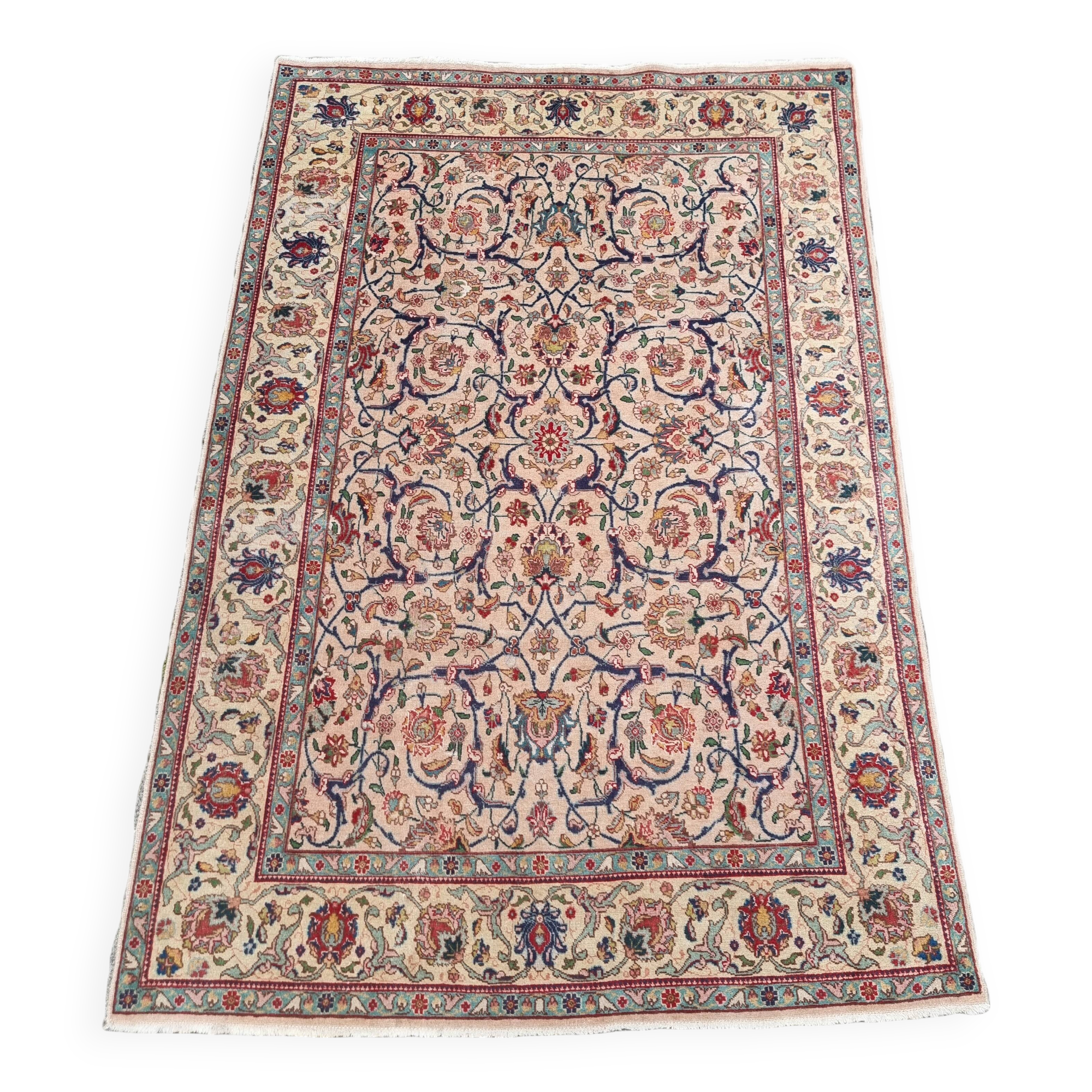 Vintage Hand Knotted Persian Carpet, 1970s