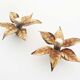 Set of brass ‘floral’ wall sconces