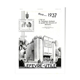 Affiche vintage années 30 Biscuits LU