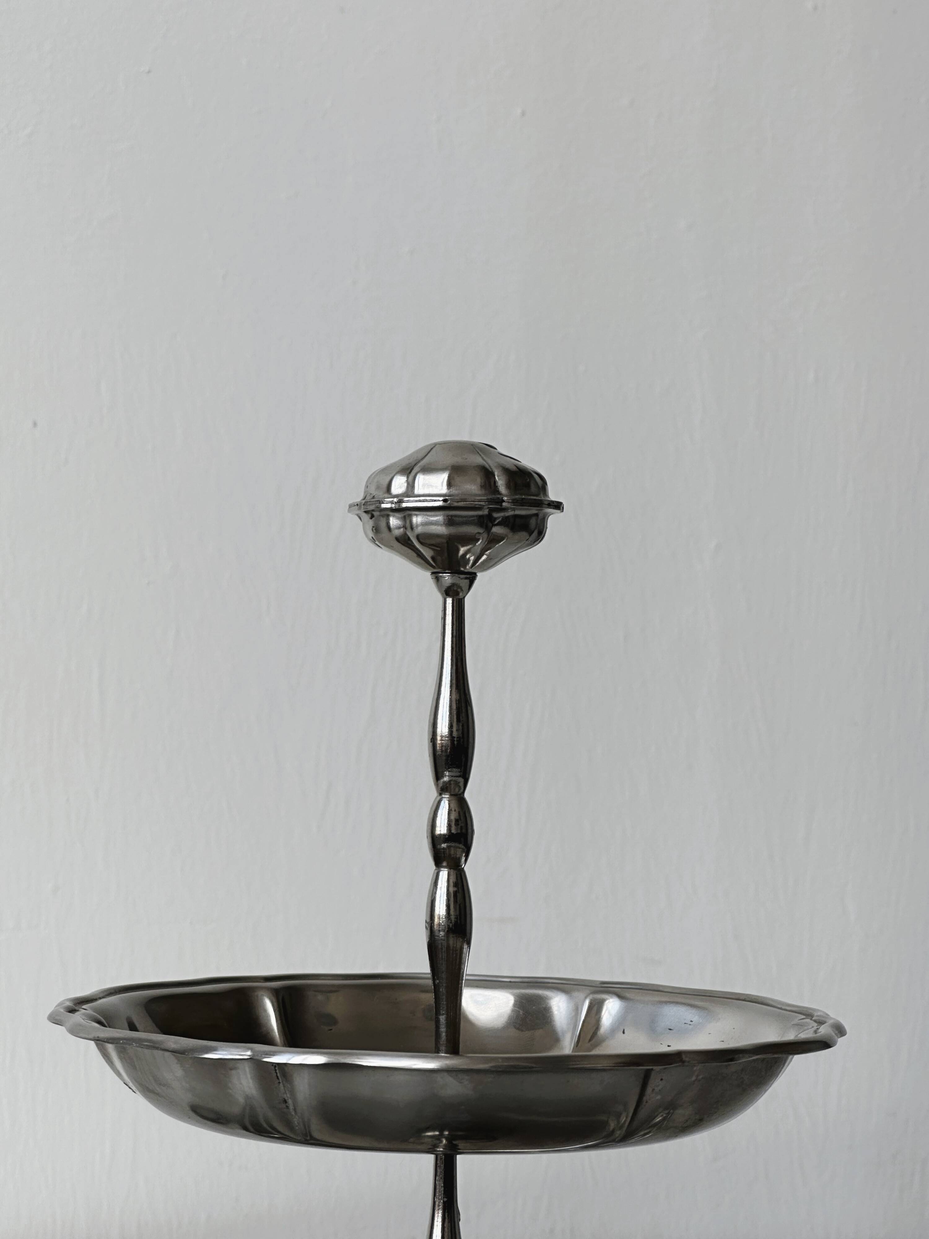 Servant display with two trays in stainless steel Jean Couzon