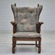 Années 1960, design danois, fauteuil à dossier haut par Regan Møbelfabrik, Aarhus, état d'origine.