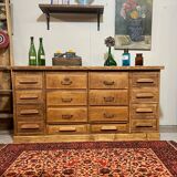Old oak workshop drawer unit