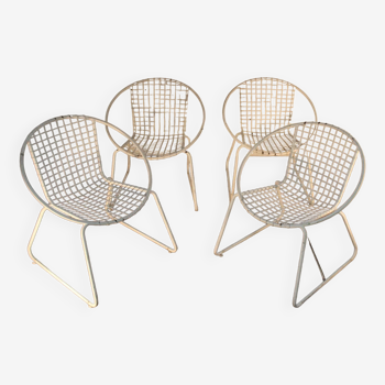 4 fauteuils fer ,design