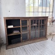XXL industrial sideboard with glass doors