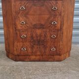 Art deco chest of drawers in walnut from the 30s