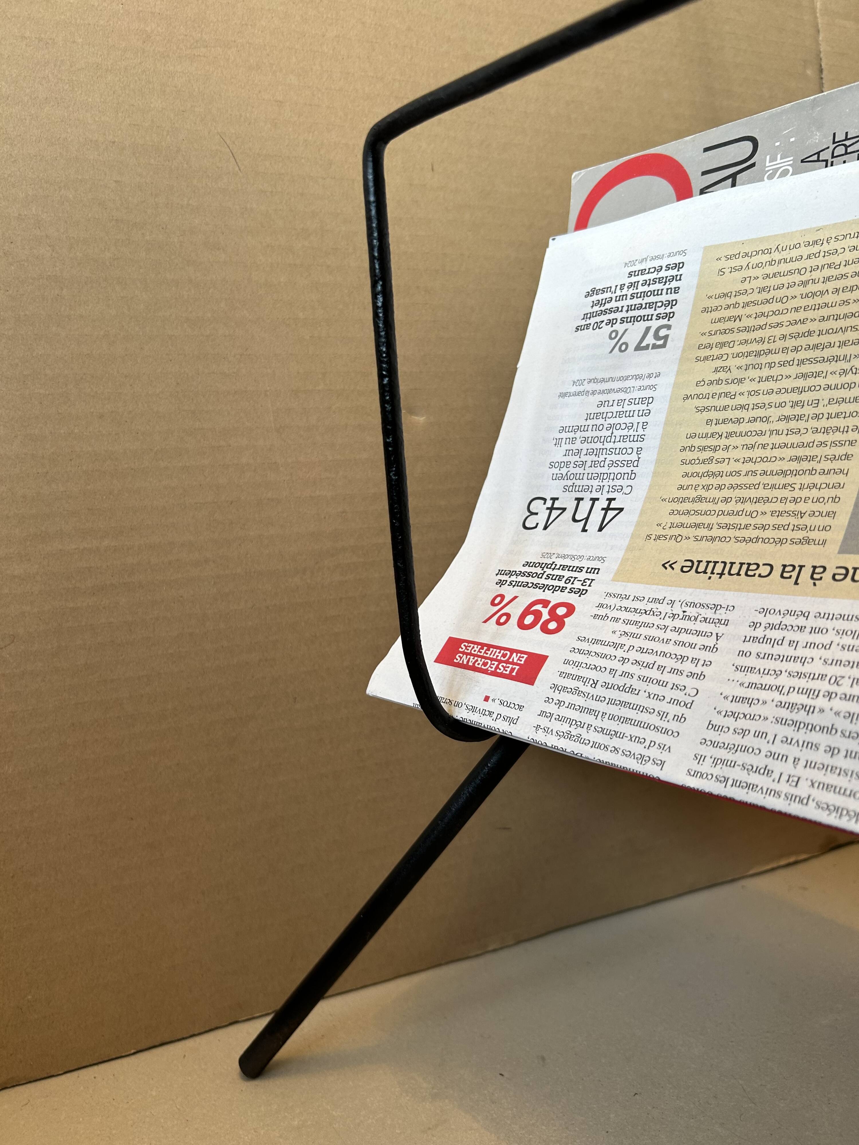 Lampadaire porte-revues années 50