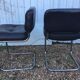 Pair of vintage armchairs 70 black