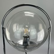 Lampe à boule de table space age design verre métal, 60s 70s
