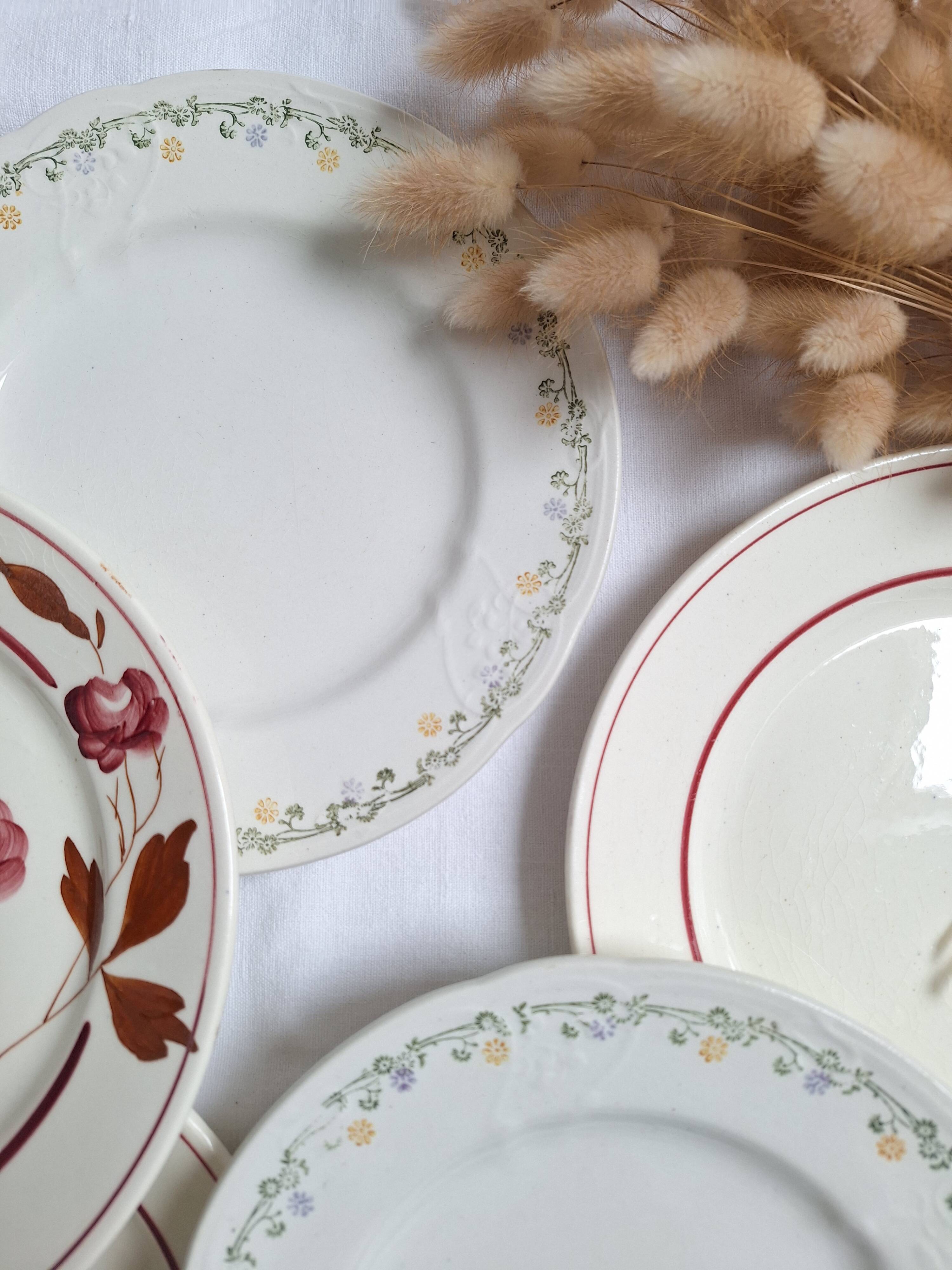 Assiettes à dessert Longwy et Lunéville