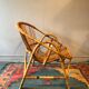 Rattan basket armchair 60s