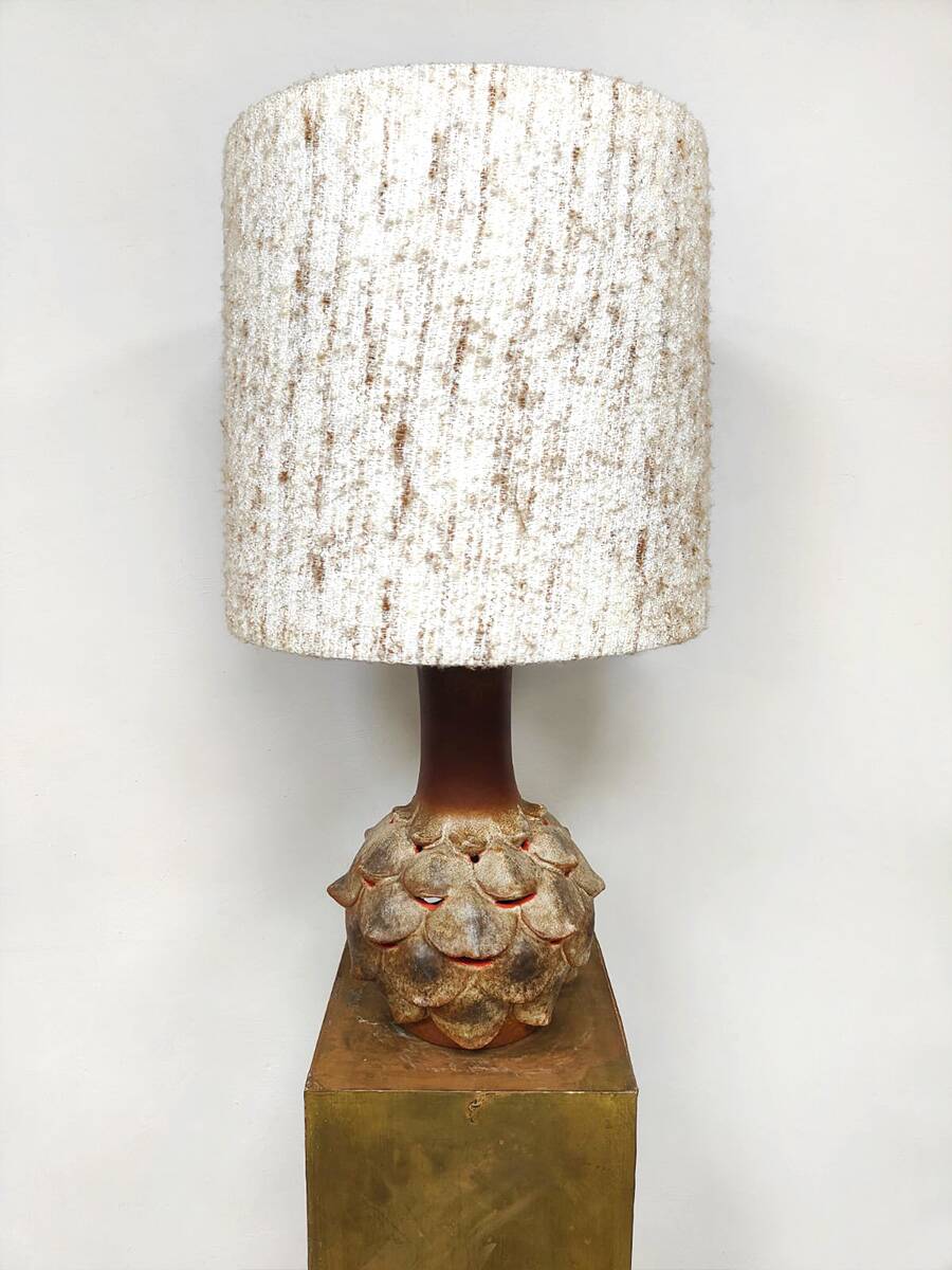 Vintage ceramic table lamp 1960 'Artichoke'