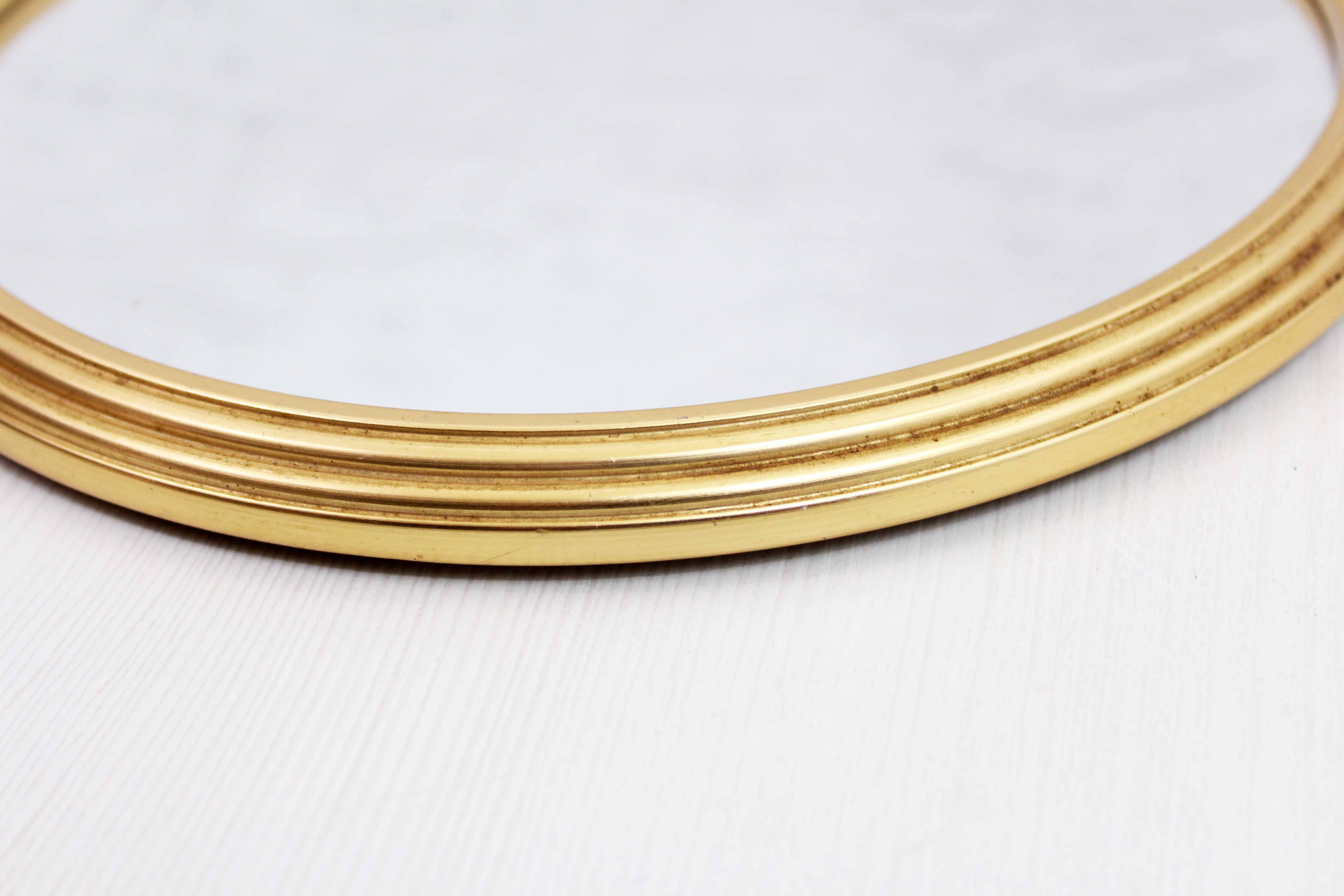 Round brass mirror top