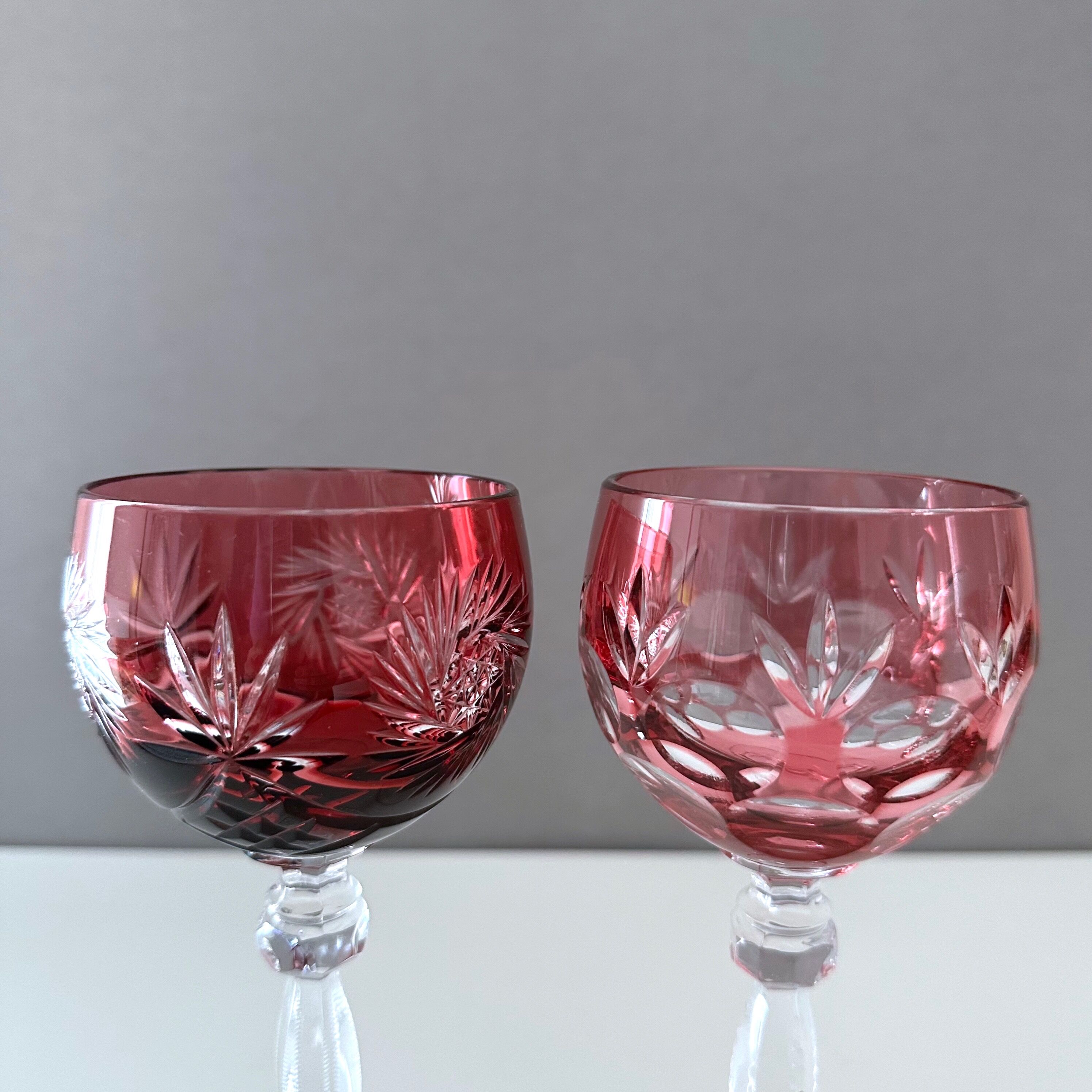 Collection of 4 crystal glasses