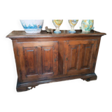 Grand Buffet Antique Du 17ème Siècle En Noyer Du Nord De l'Italie