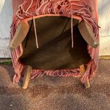 Fauteuil crapaud velours rose