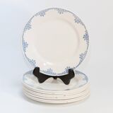 Set of 8 flat plates "earthenware of rocks"