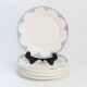 Set of 8 flat plates "earthenware of rocks"