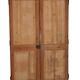 Old double cupboard door in white wood and fir n°4