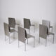 Ensemble de chaises en aluminium, Belgique 1980s