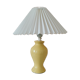Upcycled lamp yellow pleated lampshade