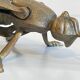 Vintage fly ashtray in patinated metal