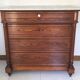 Marble and pitchpin chest of drawers