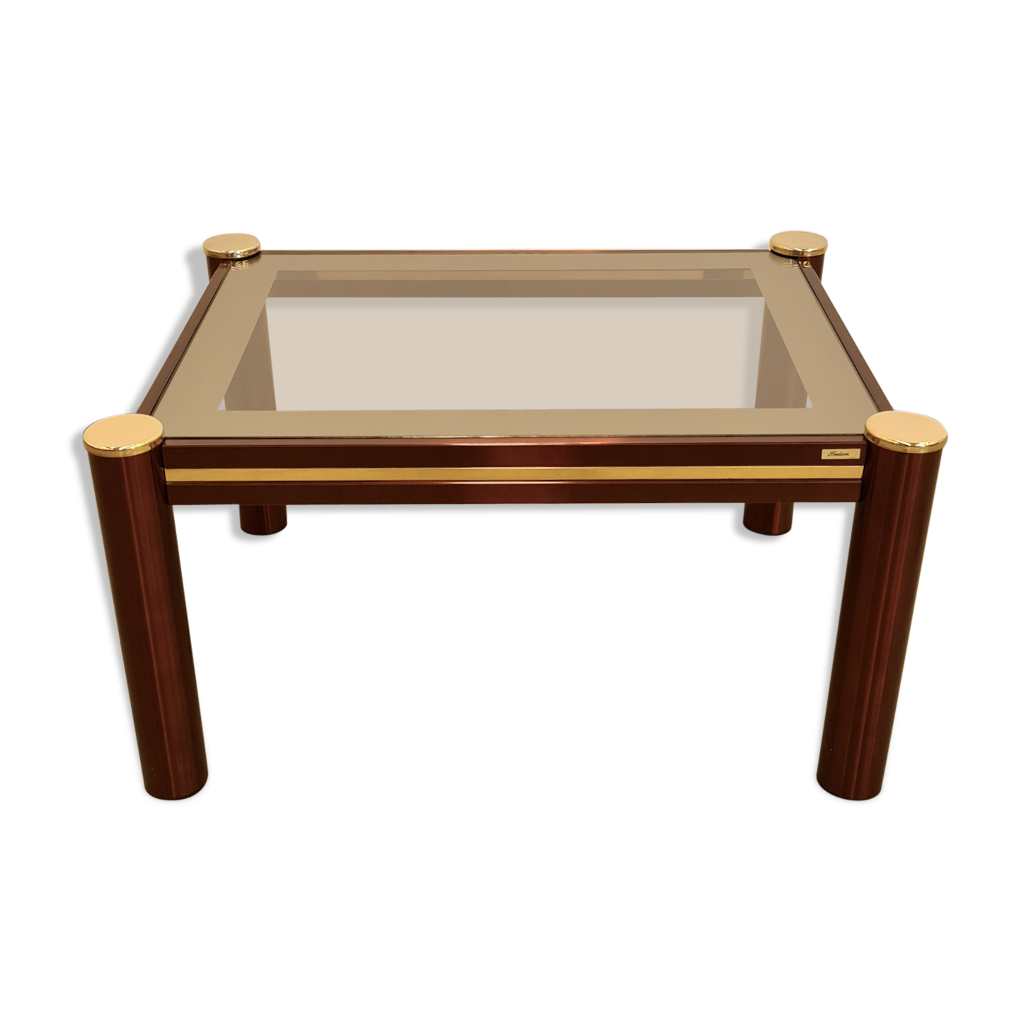 Fadem burgundy and gold salon table