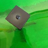 Vintage handcrafted glass side table