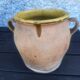 Antique glazed terracotta grease pot