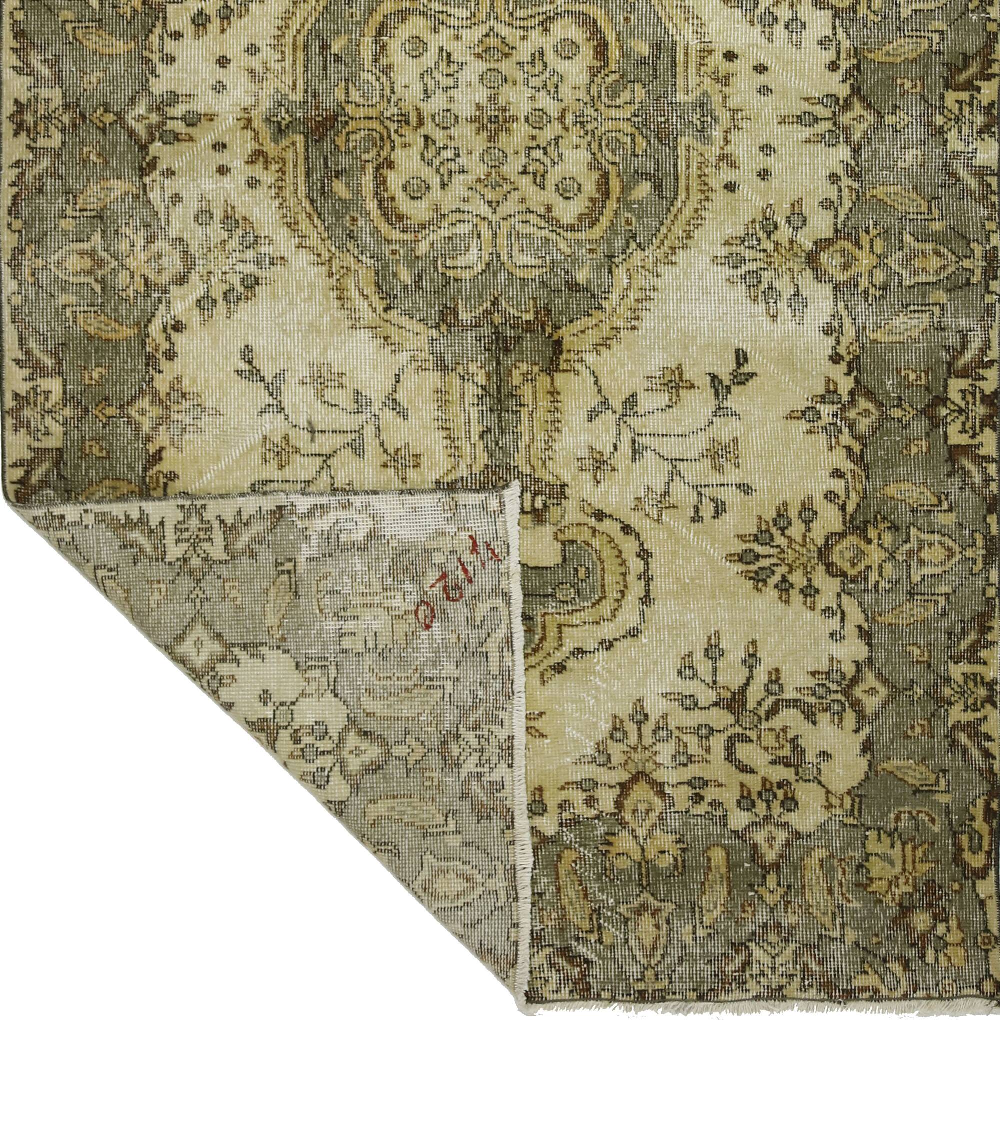 Turkish Anatolian Handmade Vintage Area Rug 205 cm x 94 cm