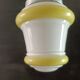 suspension  opaline blanche et jaune | space age - art déco 1950