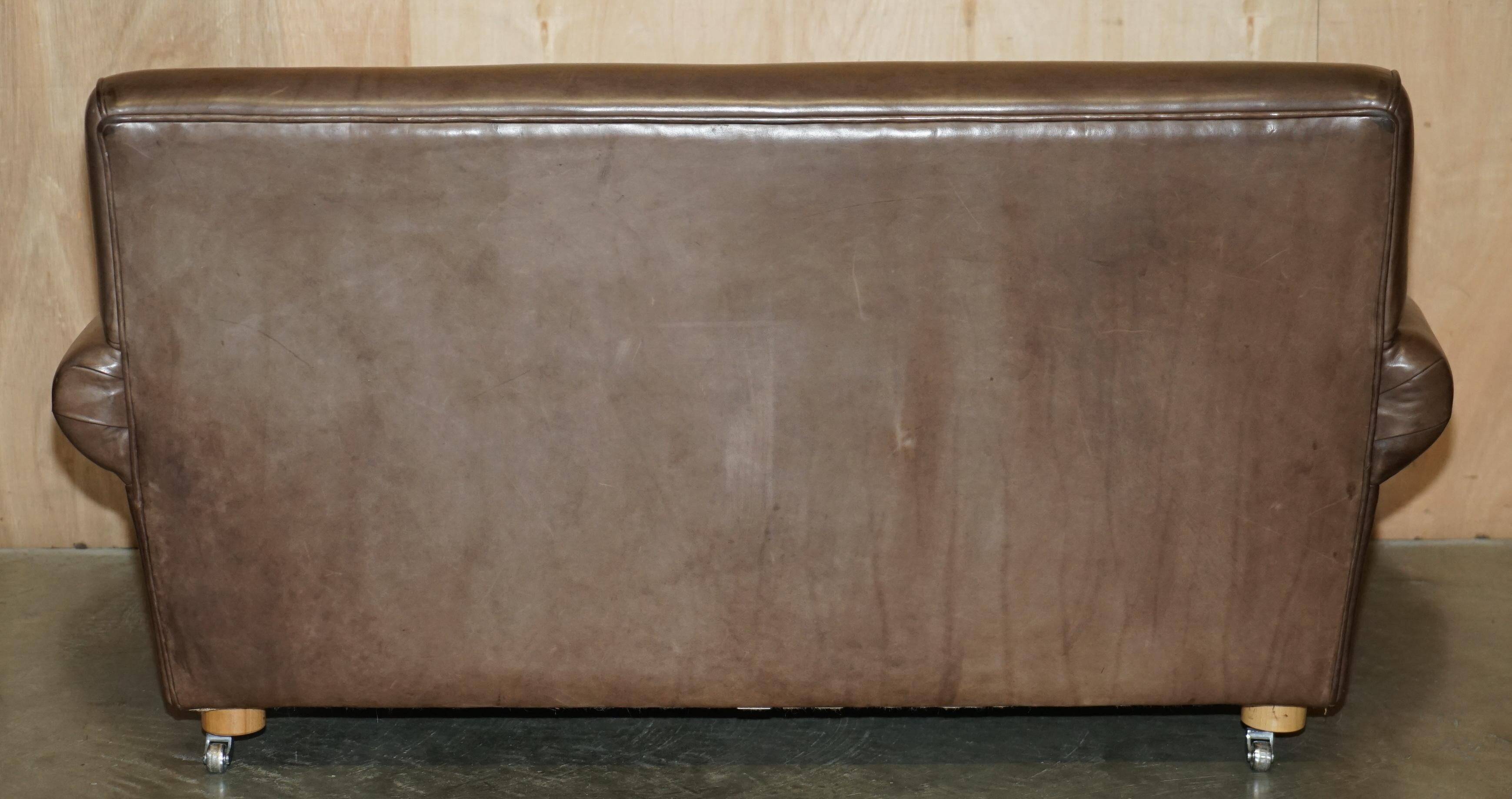 Large leather loveseat Terence Conran Chelsea