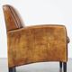 Art Deco sheep leather armchair with a lot of character