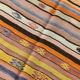 Kilim Vintage Anatolien Rayé – Tons Pastel Multicolores, Style Bohème