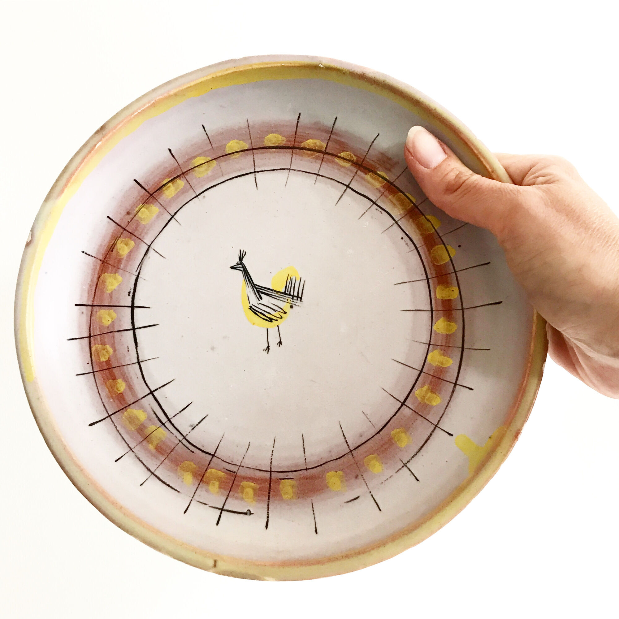Roger Capron's empty ceramic pocket plate located in Vallauris